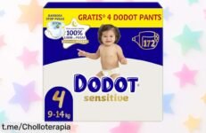 Pañales Dodot Sensitive súper suaves que cuidan la piel de tu bebé, ¡aprovecha este precio loco antes de que se agoten!