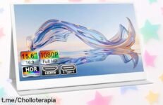 Pantalla portátil UFYQL de 15,6” Full HD para disfrutar tus juegos y series donde quieras a un precio que está regalado; ¡no te quedes sin la tuya!