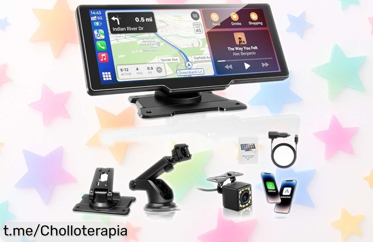 Pantalla táctil Carpeer con Carplay y Android Auto a precio loco, disfruta de navegación en tiempo real y cámara HD, una super oportunidad que no puedes dejar escapar.