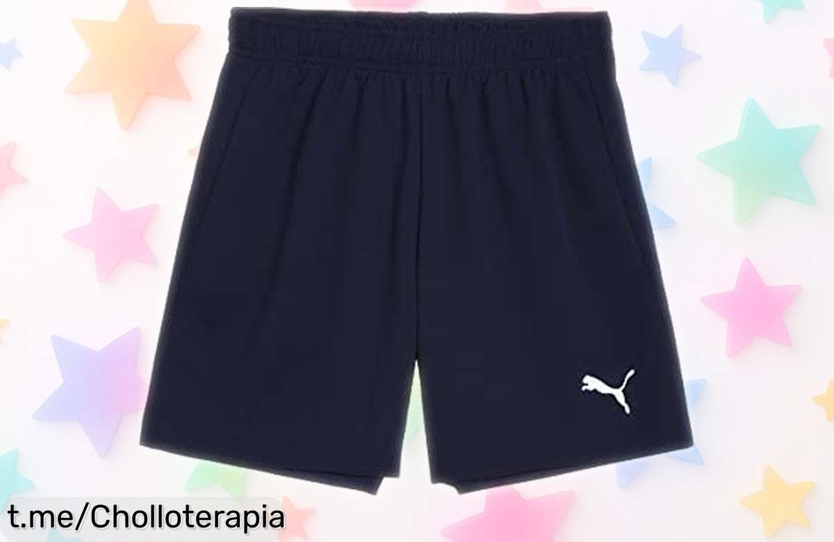 Pantalón corto para peques PUMA teamRISE Jr a precio nunca visto, se ajusta perfecto y seca rápido. ¡No dejes pasar esta oportunidad que hará sonreír a tus peques!