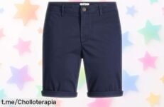 Pantalones cortos chinos JACK & JONES que sientan de maravilla, ahora a un precio loco para cambiar tu estilo sin complicaciones. ¡No te lo pierdas!