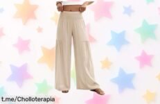 Pantalones de lino para mujer con bolsillos profundos y diseño suelto, ¡super chollo a un precio loco que te hará brillar cada día!