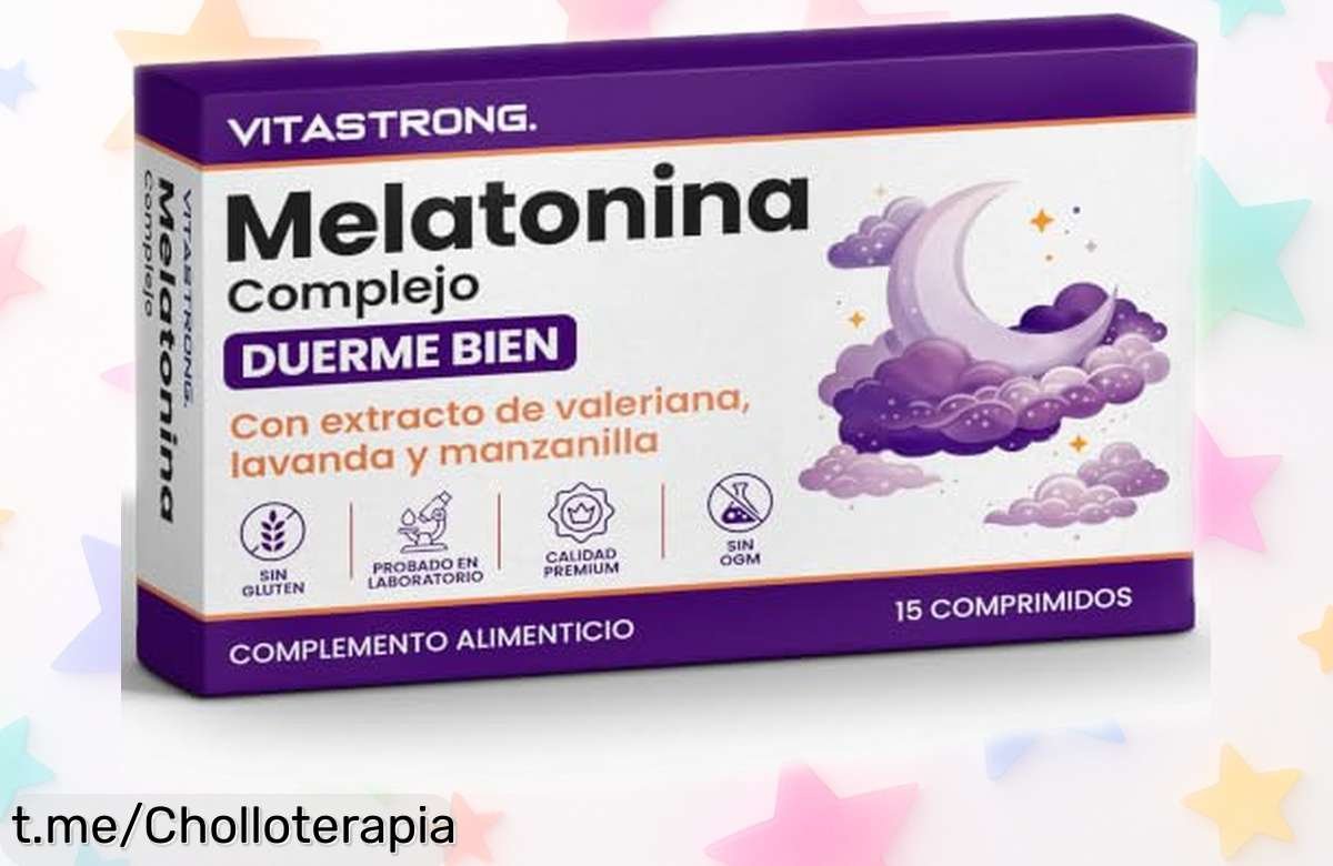Pastillas de melatonina Vitastrong Complex para dormir rápido y bien, ¡un ofertón que no te puedes perder y que hará tus noches más suaves!