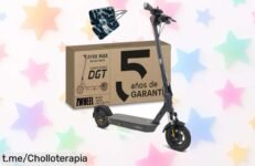 Patinete eléctrico Zfox Max Zwheel: ¡sólido, potente y plegable! Aprovecha este chollazo limitado de 800W para que tus paseos sean rápidos y fáciles. No te lo pierdas, ¡déjate llevar por la aventura!