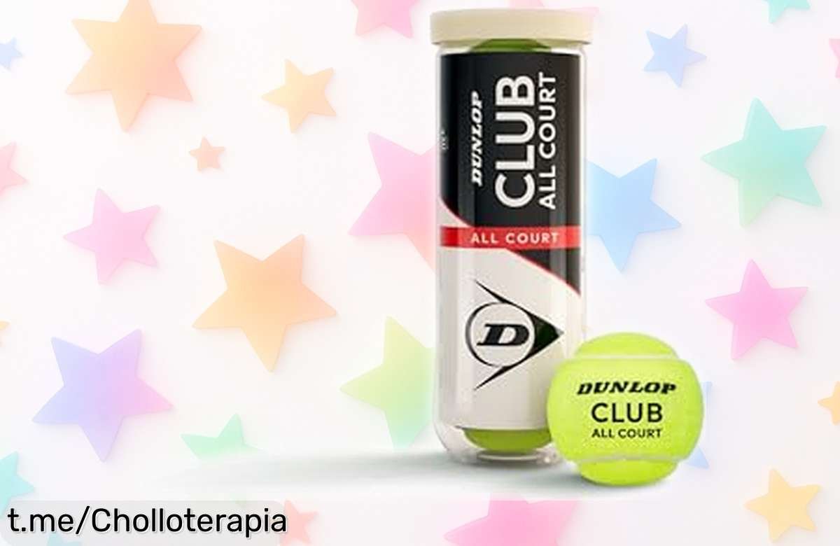 Pelotas de tenis Dunlop, ¡ofertón increíble! 3 unidades resistentes y perfectas para cualquier pista. Corre, que vuelan rápido y tus partidos lo agradecerán.