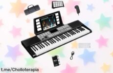 Piano digital TERENCE de 61 teclas, sonido impresionante y portátil a un precio loco: ¡no pierdas la oportunidad de hacer música y disfrutarla al máximo ya!