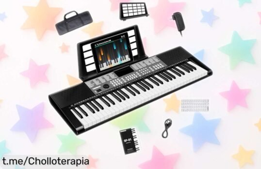 Piano digital TERENCE de 61 teclas, sonido impresionante y portátil a un precio loco: ¡no pierdas la oportunidad de hacer música y disfrutarla al máximo ya!