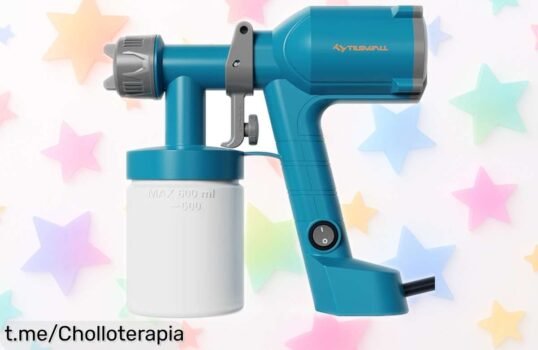 Pistola eléctrica de pintura Tilswall con depósito grande a precio loco, ¡apresúrate antes de que se agote y disfruta pintar sin líos!