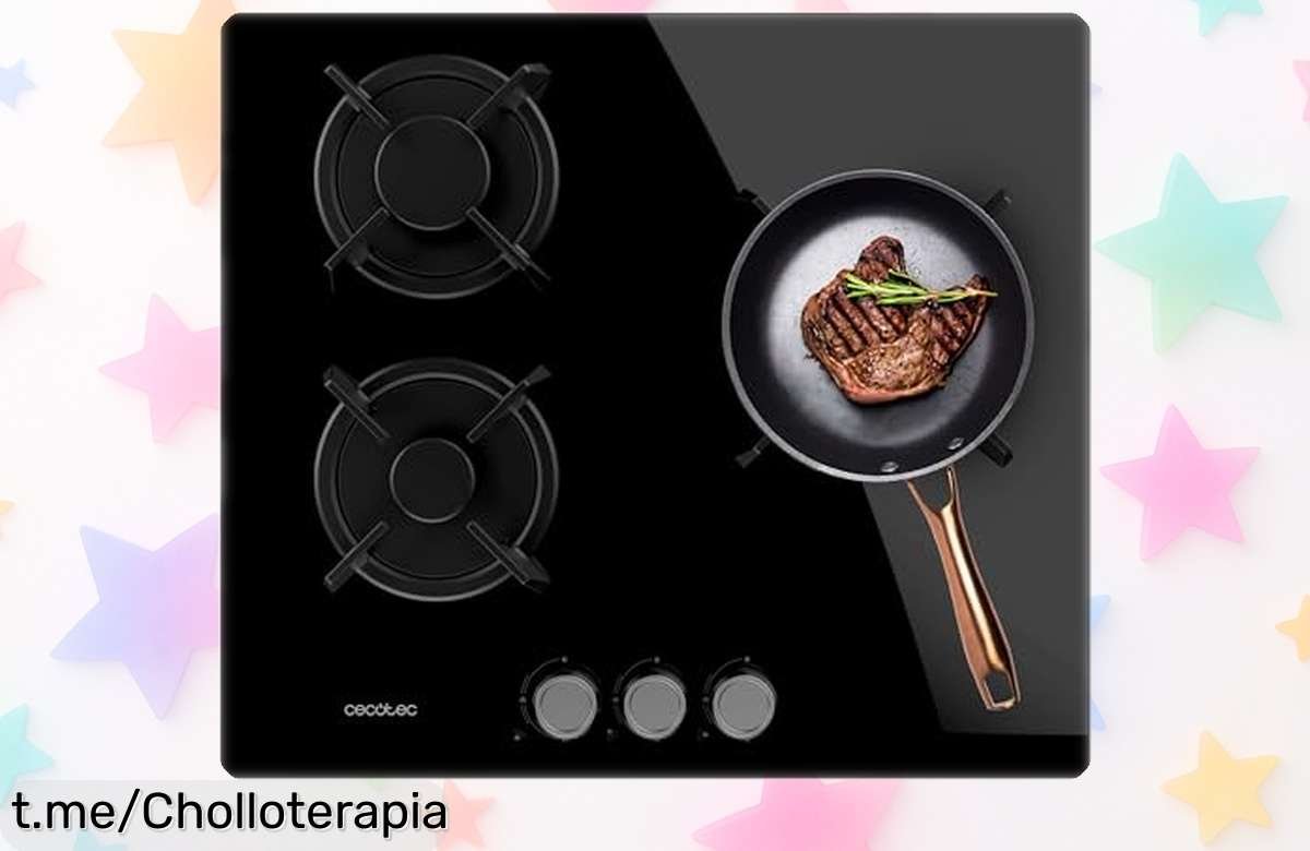 Placa de gas Cecotec Bolero Squad GN 3200S: ¡Ofertón con quemador wok y parrillas resistentes, la oportunidad perfecta para ser el chef de tu casa! Cocina sin límites.