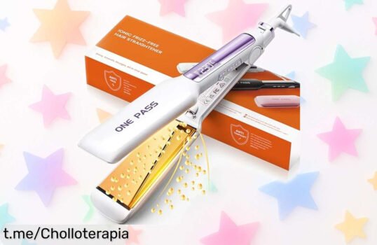 Plancha de pelo Faszin con calentamiento rápido y placa ancha a precio de escándalo: ¡transforma tu look y despídete del encrespamiento ya!