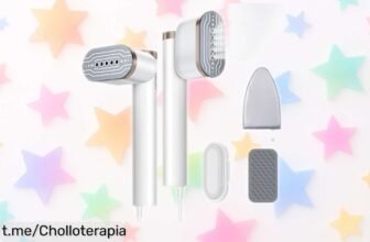 Plancha de vapor portátil Newbealer Steamer a precio loco: tiene un calentamiento exprés en 20 seg y hasta 20 min de vapor. ¡No te quedes sin el tuyo, brilla con estilo ya!