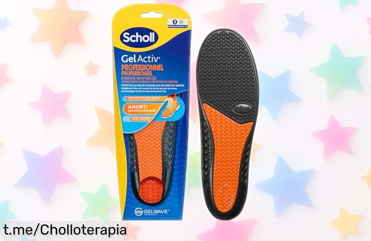 Plantillas Scholl GelActiv Professional que abrazan tus pies con cada paso, ¡precios locos para mantenerte fresco y cómodo todo el día! Aprovecha antes de que se agoten.