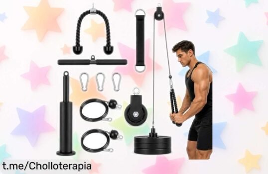 Polea para entrenar brazos LAT y Lift Pulley System, salida a precio loco: ejercita bíceps y tríceps en casa sin excusas, ¡no dejes pasar esta oportunidad única!