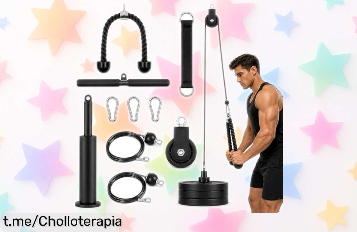 Polea para entrenar brazos LAT y Lift Pulley System, salida a precio loco: ejercita bíceps y tríceps en casa sin excusas, ¡no dejes pasar esta oportunidad única!