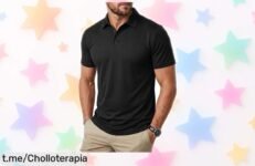 Polo deportivo MAGCOMSEN de manga corta con tela que seca rápido y gancho para tus gafas, ¡chollazo rebajado que no puedes dejar escapar!