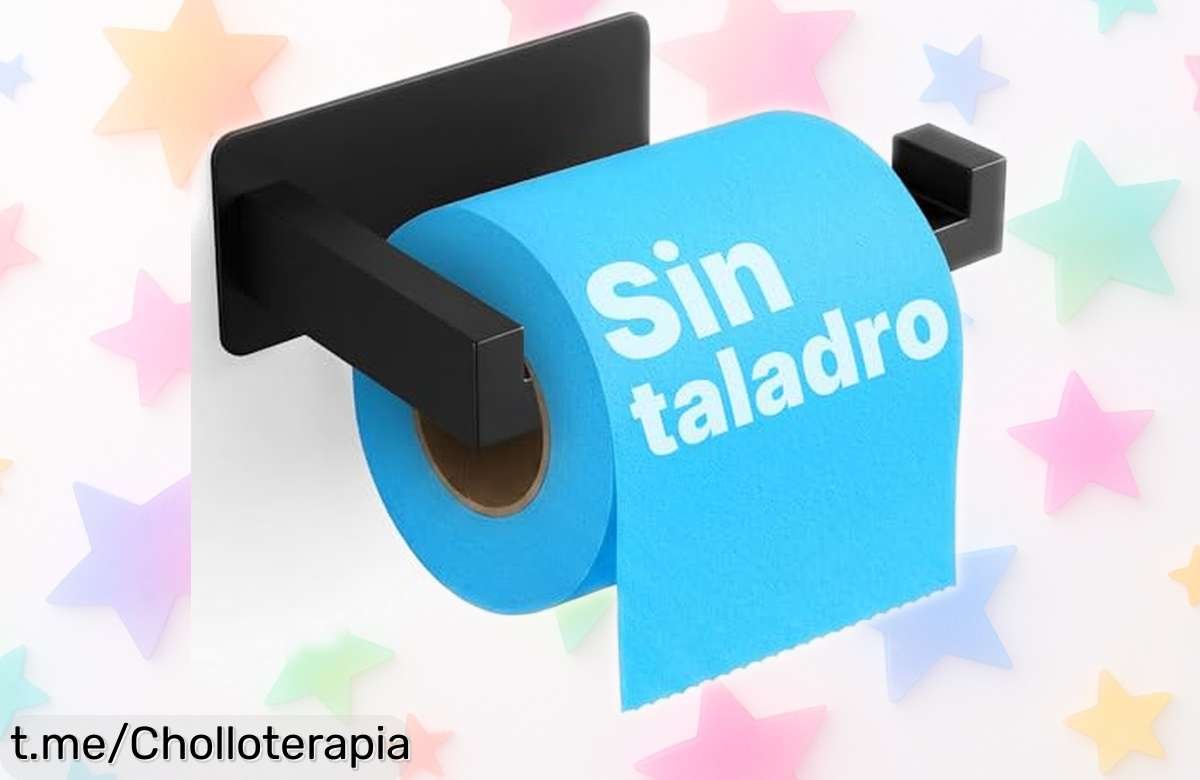 Portarrollos de papel higiénico MINISMUS: Instálalo en segundos y disfruta de su diseño moderno a un precio loco que no puedes dejar pasar. ¡Dale un toque actual a tu baño ya!