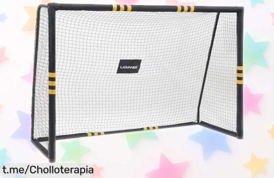 Portería de fútbol LARMNEE de 240 cm, un chollo que aguanta cualquier tiro y hace que jugar en casa sea como ser un pro; no te la pierdas o tu próximo gol se quedará en el aire.