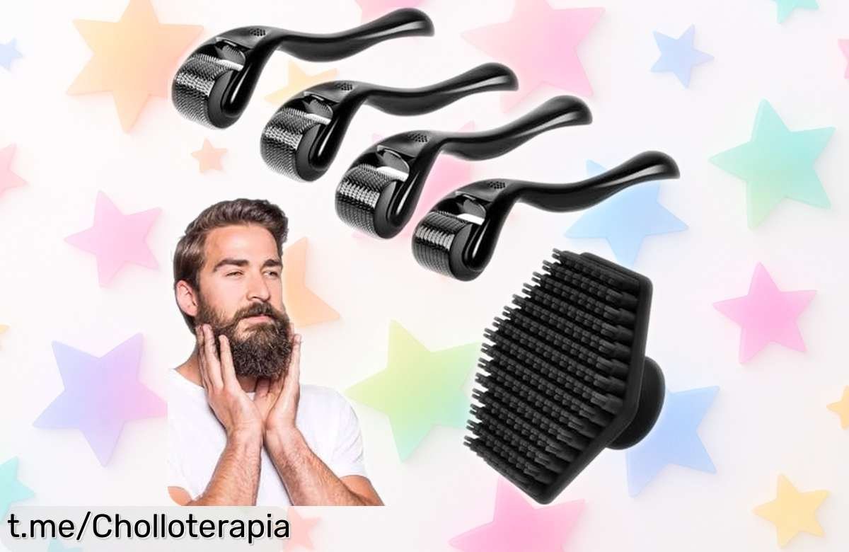 Potencia tu belleza con el rodillo de microneedles Whaleo Dermaroller 0.52mm, ahora a un precio loco: ¡tu piel y barba se lo merecen!