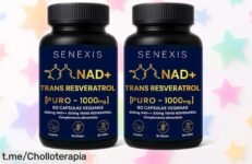 Potente pack de 2 NAD Resveratrol Puro con 1000mg para activar tu energía y proteger tu cerebro; ¡tremenda oferta que sentirás en cada día!