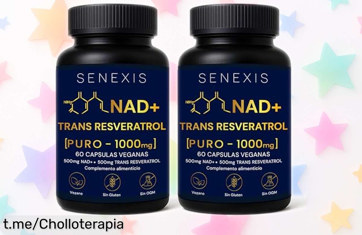 Potente pack de 2 NAD Resveratrol Puro con 1000mg para activar tu energía y proteger tu cerebro; ¡tremenda oferta que sentirás en cada día!