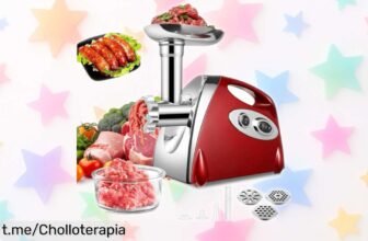 Potente picadora eléctrica SINZUX para carne y salchichas, ¡super chollo con 3 discos y accesorios incluidos! No dejes pasar esta oferta increíble que hará vibrar tu cocina.