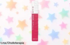 Potente pintalabios mate SuperStay Matte Ink de Maybelline: color que dura 16 horas sin moverse a un precio loco. ¡Aprovecha y disfruta de labios perfectos todo el día!