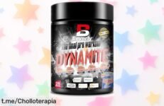 Potente pre entreno Beverly Dynamite con beta alanina y creatina a precio rebajado, ¡prepárate para darlo todo en el gym! No dejes pasar este chollazo único que activa tu energía.