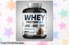 Potente proteína MuscleFit Whey 3.0 Blend 1kg a precio de escándalo que te ayuda a ganar músculo más rápido y entrenar con todas las ganas, ¡ordena ya antes de que se agote!