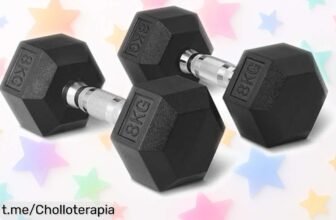 Potente set de mancuernas hexagonales Amazon Basics de 8 kg a precio rebajado, entrena en casa y ponte fuerte sin complicaciones, ¡no te lo pierdas!