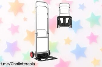 Práctica y ligera carretilla plegable HOMCOM que aguanta 90 kg, un chollazo para verte libre de cargas. Aprovecha esta oferta antes de quedarte sin ella. ¡No esperes más!