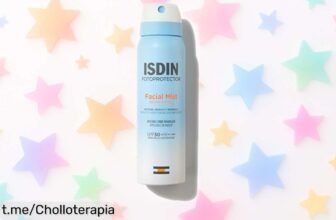 Protector solar facial en spray ISDIN con SPF50, ahora a un precio de escándalo para cuidar tu piel fácil y sin rastro blanco. ¡No te lo pierdas y disfruta del sol!