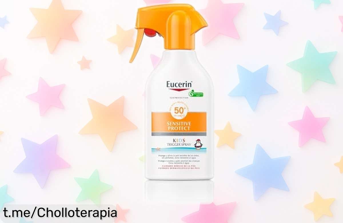 Protector solar infantil en spray Eucerin Sun Kids FPS50+: la tranquilidad que necesitan los peques al sol, ahora con un descuentazo imperdible para disfrutar sin preocupaciones.