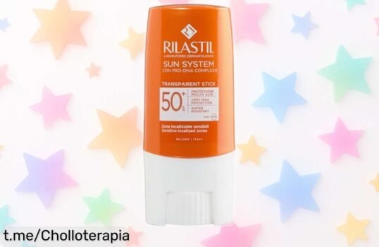Protege tus labios con el stick Rilastil Sun System SPF 50+: ¡ofertón que cuida tu piel y cabe en cualquier bolso! No dejes pasar esta oportunidad, disfruta del sol sin preocupaciones.