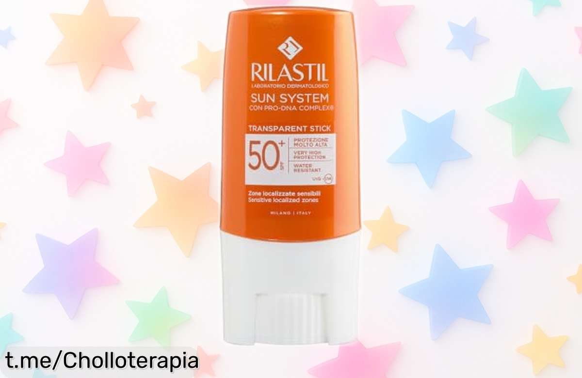 Protege tus labios con el stick Rilastil Sun System SPF 50+: ¡ofertón que cuida tu piel y cabe en cualquier bolso! No dejes pasar esta oportunidad, disfruta del sol sin preocupaciones.