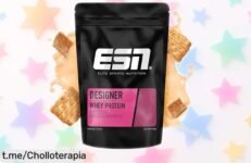 Proteína en polvo ESN Designer Whey sabor cereal de canela, ¡rebajado a un precio alucinante! Dale caña a tus músculos y vuélvete el rey del batido. ¿A qué esperas para disfrutarlo?