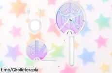 Raqueta eléctrica YISSVIC 2 en 1 que fulmina mosquitos al instante; este chollo con luz UV y batería recargable te devuelve la calma, ¡aprovéchalo antes de que se acabe!