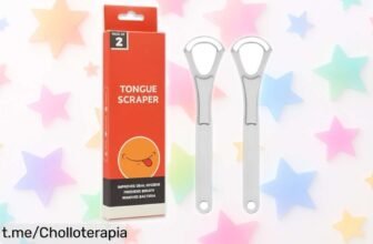 Raspador de lengua de acero inoxidable para una boca fresca y libre de mal aliento, ¡super chollo a precio rebajadísimo que no puedes dejar escapar!