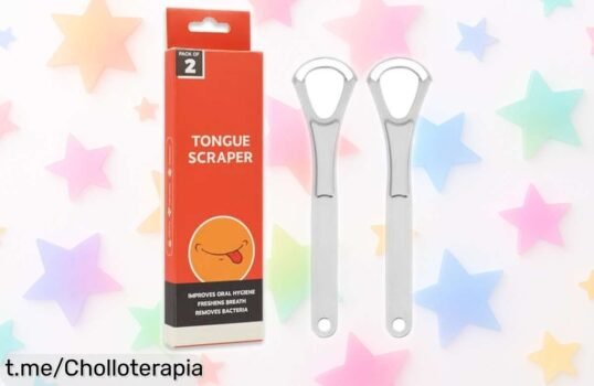 Raspador de lengua de acero inoxidable para una boca fresca y libre de mal aliento, ¡super chollo a precio rebajadísimo que no puedes dejar escapar!