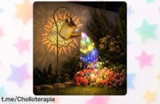 Regadera solar Adiwo con luces de hadas para jardín, ¡ofertón imperdible que iluminará tus noches! Aprovecha este precio de ganga y da vida a tu patio ya.