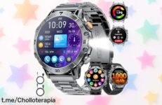Reloj inteligente SUNKTA para hombre con batería de un mes y llamadas Bluetooth, ¡chollo tremendo que eleva tu estilo al máximo sin complicaciones!