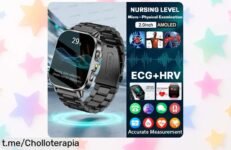 Reloj inteligente de salud con ECG y medidor de presión a un precio loco, ¡una ganga que no puedes dejar pasar para cuidar lo más importante: tu bienestar!