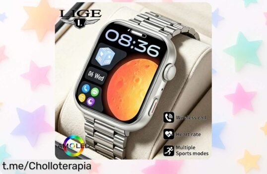 Reloj inteligente deportivo LIGE con pantalla AMOLED gigante a precio de risa: Tu compañero ideal para cada día, ¡aprovéchalo antes de que se acabe!