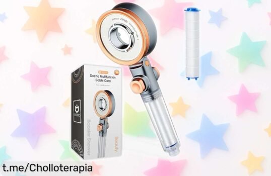 Renueva tu baño con la alcachofa de ducha BIORYC: filtro que elimina cloro y cal mientras ahorras agua, ¡a un precio loco que no podrás dejar escapar!