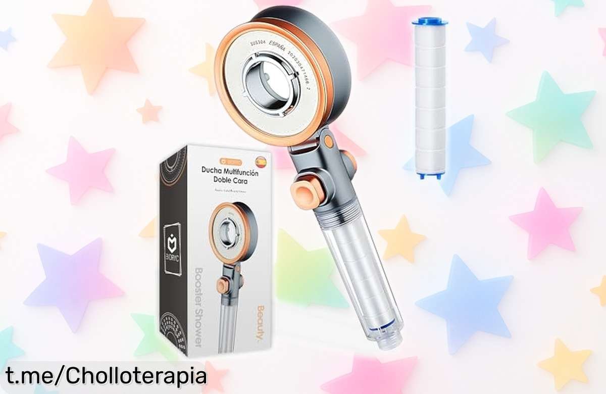 Renueva tu baño con la alcachofa de ducha BIORYC: filtro que elimina cloro y cal mientras ahorras agua, ¡a un precio loco que no podrás dejar escapar!