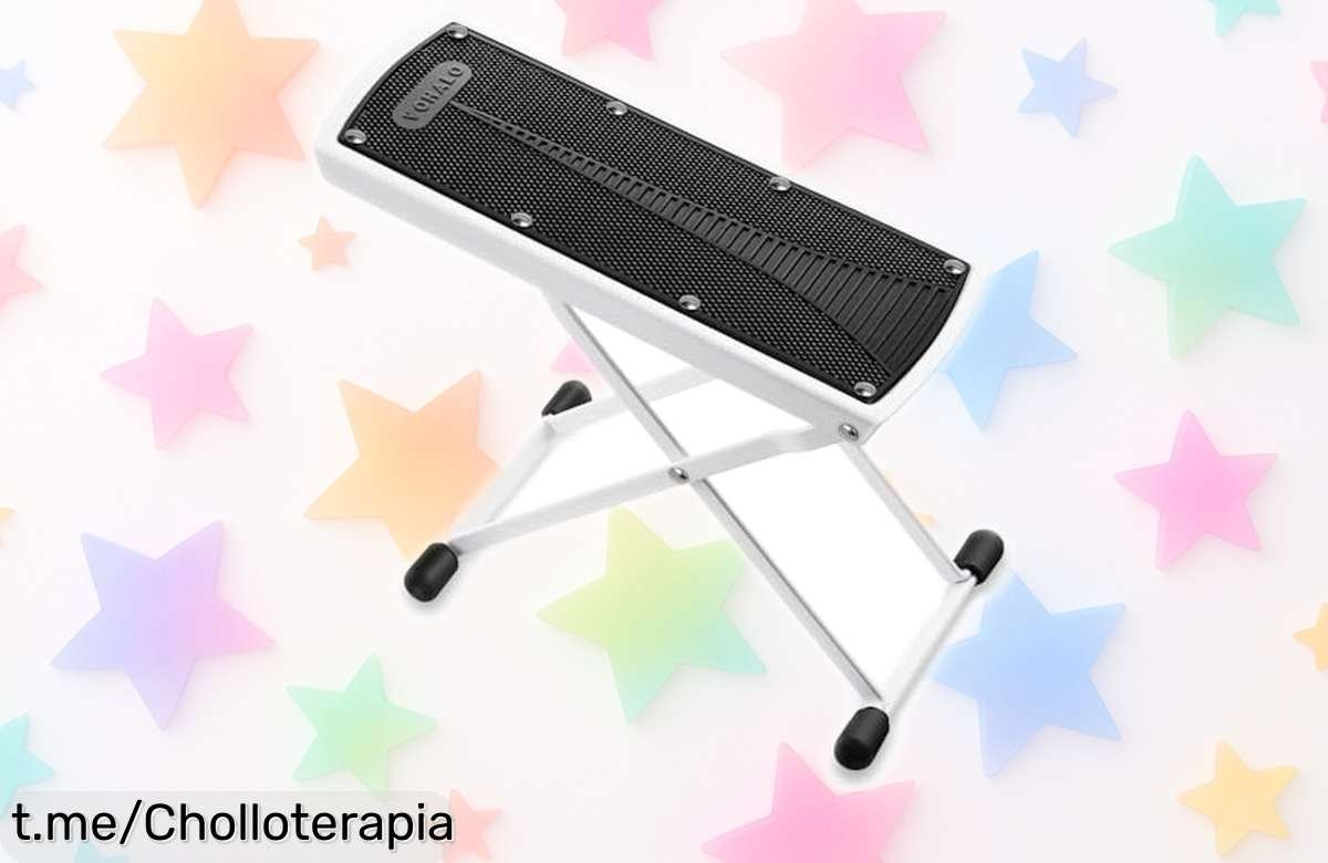 Reposapiés para guitarra VOHALO ajustable y plegable, cha chollo para cuidar tu postura mientras tocas sin complicaciones, ¡no dejes pasar esta oportunidad única!