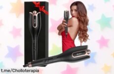 Rizador automático BUJIYI para ondas suaves en un minuto, con temperatura ajustable y sin dañarlo: aprovecha el precio loco que no querrás dejar pasar ya