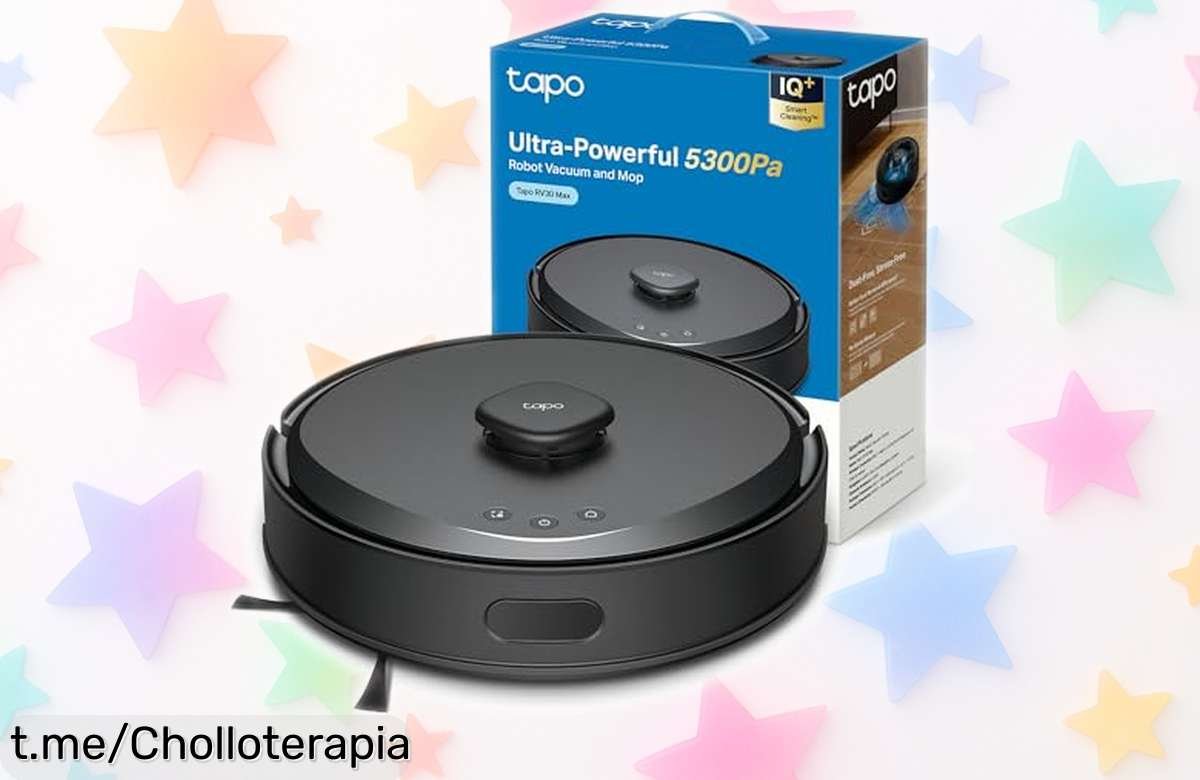 Robot aspirador Tapo RV30 MAX con limpieza láser y succión potente, ¡ofertón limitado que hará brillar tu hogar como nunca! No dejes pasar esta oportunidad.