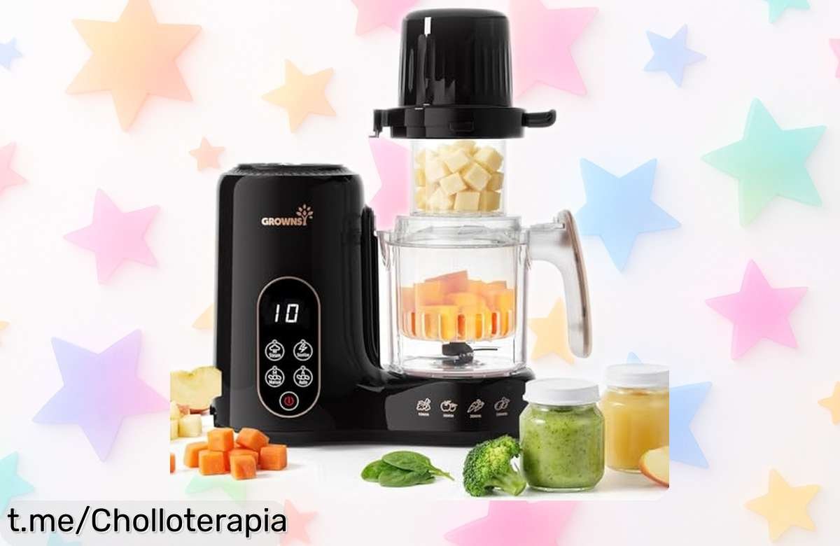 Robot de cocina para bebé Grownsy 6 en 1, ¡rebajado a un precio que no cuadra! Prepara comidas sanas y variadas súper fácil, no te pierdas esta oportunidad única para cuidar su alimentación.