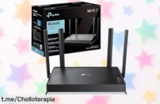 Router WiFi de última generación TPLink Archer BE220, velocidad alucinante y conexión superestable: ¡chollo imperdible para disfrutar en casa como nunca!