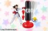 Saco de boxeo para peques Qoosea con base estable y accesorios incluidos, ideal para que tus hijos entrenen y se diviertan. ¡No dejes pasar este ofertón increíble!